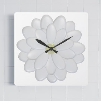 Carrée Horloge blanche Carré moderne