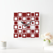 Carrée Horloge Boîte Rouge (Maison)