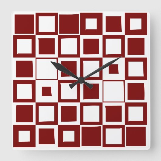 Carrée Horloge Boîte Rouge (Recto)