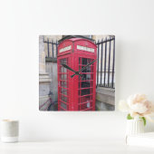 Carrée Horloge britannique de cabine téléphonique (Maison)