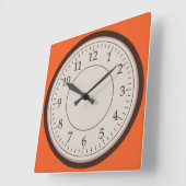 Carrée Horloge Brown ronde (Angle)