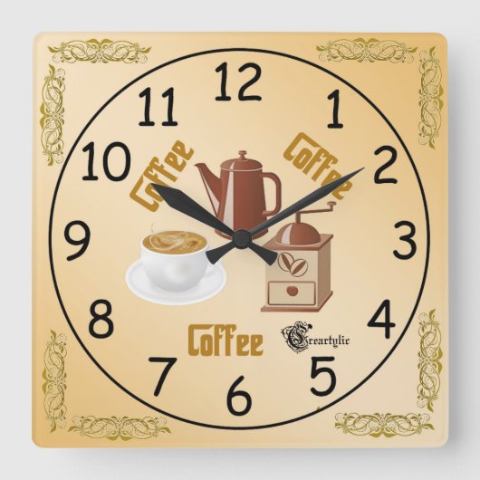 Carrée Horloge café (Recto)