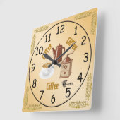 Carrée Horloge café (Angle)