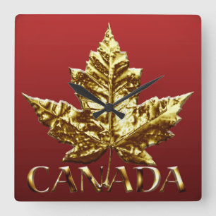 Carrée Horloge Canada Médaille d'Or Canada Horloge Souven