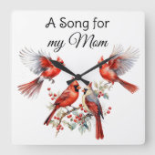 Carrée Horloge cardinale murale (Recto)