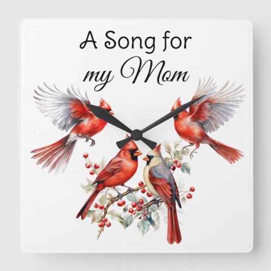 Carrée Horloge cardinale murale (Recto)