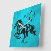 Carrée Horloge Carré Cheval, Horloge  (Angle)