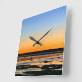 Carrée horloge carré croissant de lune (Angle)