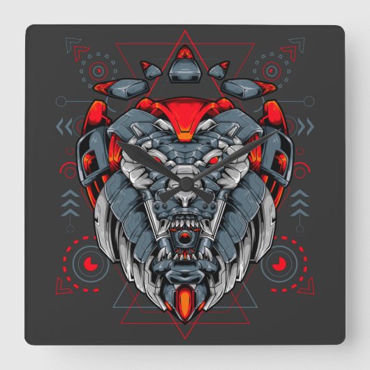 Carrée Horloge Carré Cyborg (Recto)