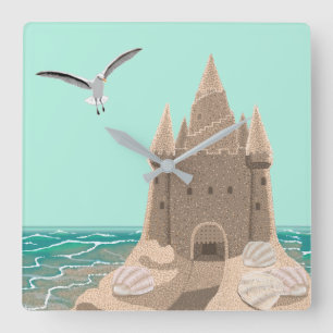 Carrée Horloge carré de la Mouette de Sandcastle