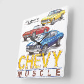Carrée Horloge Carré de muscle Chevy (Angle)
