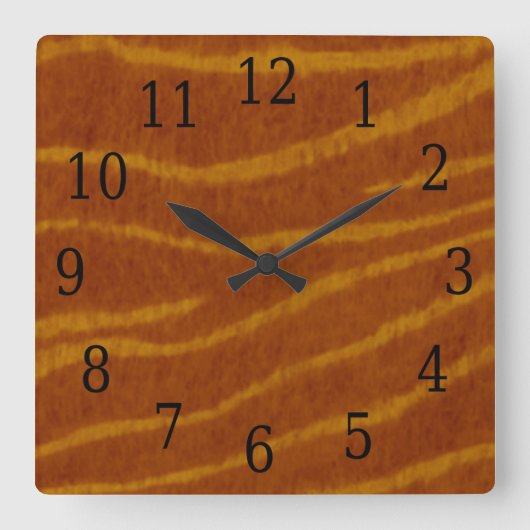 Carrée Horloge Carré de tigre (Recto)