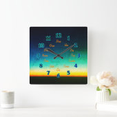 Carrée Horloge Carré des lettres espagnoles (Maison)