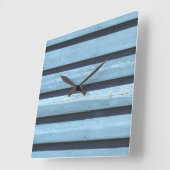 Carrée Horloge Carré des lignes bleues (Angle)