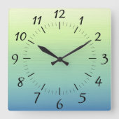 Carrée Horloge Carré des nuances tropicales (Recto)