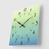 Carrée Horloge Carré des nuances tropicales (Angle)