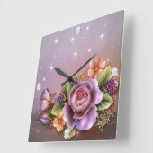 Carrée Horloge Carré Diamond Girl (Angle)