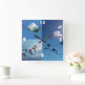 Carrée Horloge Carré minimaliste (Maison)