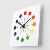 Carrée Horloge Carré moderne du milieu du siècle moderne (Angle)