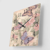Carrée Horloge Carré papillon (Angle)