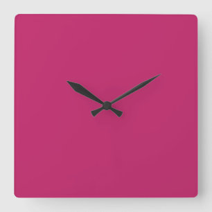Carrée Horloge Carré rose vif