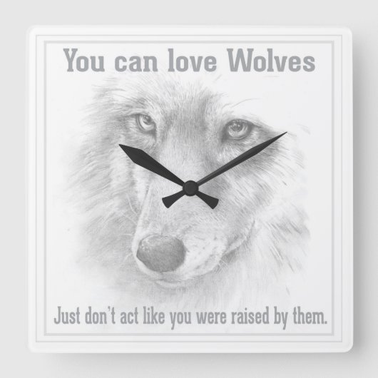 Carrée Horloge carré Wolf (Recto)