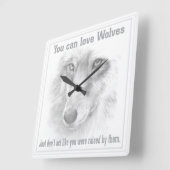 Carrée Horloge carré Wolf (Angle)