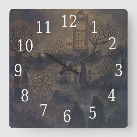 Carrée Horloge Carré Zombies (Recto)