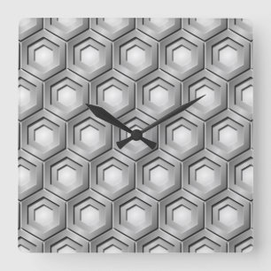 Carrée Horloge carrelée de carré de sortilège d'acier