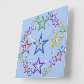 Carrée Horloge - Ciel étoilé (Angle)