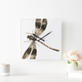 Carrée Horloge classique de libellule (Maison)