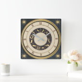 Carrée Horloge classique de zodiaque (Maison)