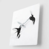 Carrée Horloge Colibri Design Chic (Angle)