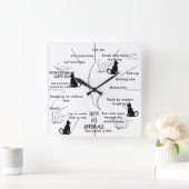 Carrée Horloge d'activité de chat pour chats CricketDiane (Maison)