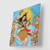 Carrée Horloge Dancing Shiva (Angle)