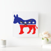 Carrée horloge d'âne de démocrate (Maison)