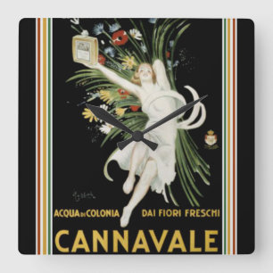 Carrée Horloge d'annonce de Cannavale Cologne d'art déco