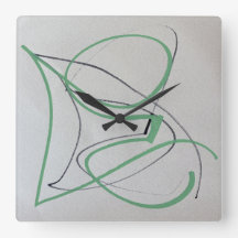Horloge d'art abstrait bicolore moderne