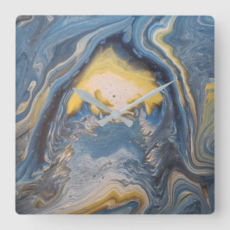 Carrée Horloge d'art Abstraite