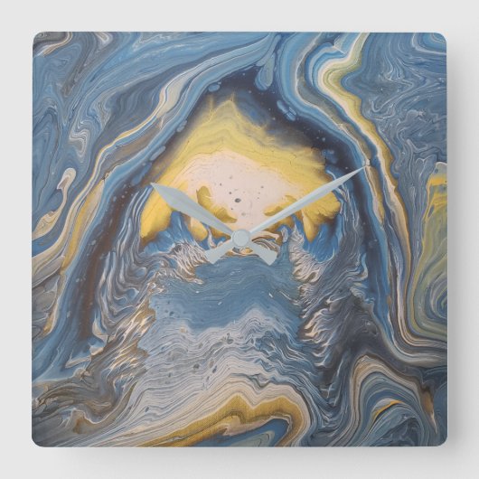 Carrée Horloge d'art Abstraite (Recto)