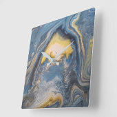 Carrée Horloge d'art Abstraite (Angle)