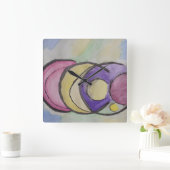 Carrée Horloge d'art Abstraite Planètes (Maison)