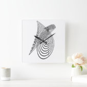 Carrée Horloge d'art géométrique (Maison)