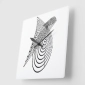 Carrée Horloge d'art géométrique (Angle)