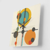 Carrée Horloge d'art géométrique moderne du milieu du siè (Angle)