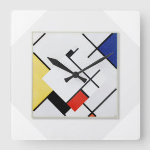 Carrée Horloge d'art moderne de Piet Mondrian