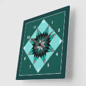 Carrée Horloge de bloc d'édredon (Angle)