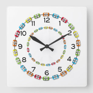 Carrée Horloge de bureau de croisillons orthodontiques