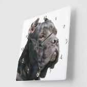 Carrée Horloge de chien de Corso de canne (Angle)