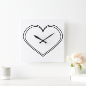 Carrée Horloge de coeur (Maison)